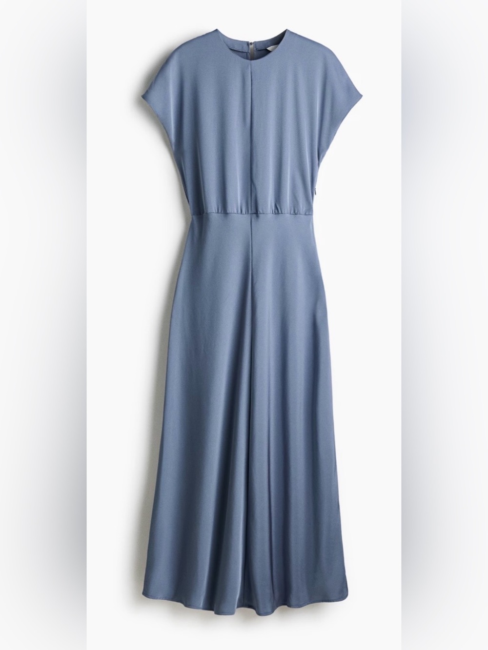 H&M Dusty Blue Maxi Dress Cap Sleeves nwt’s sz S
